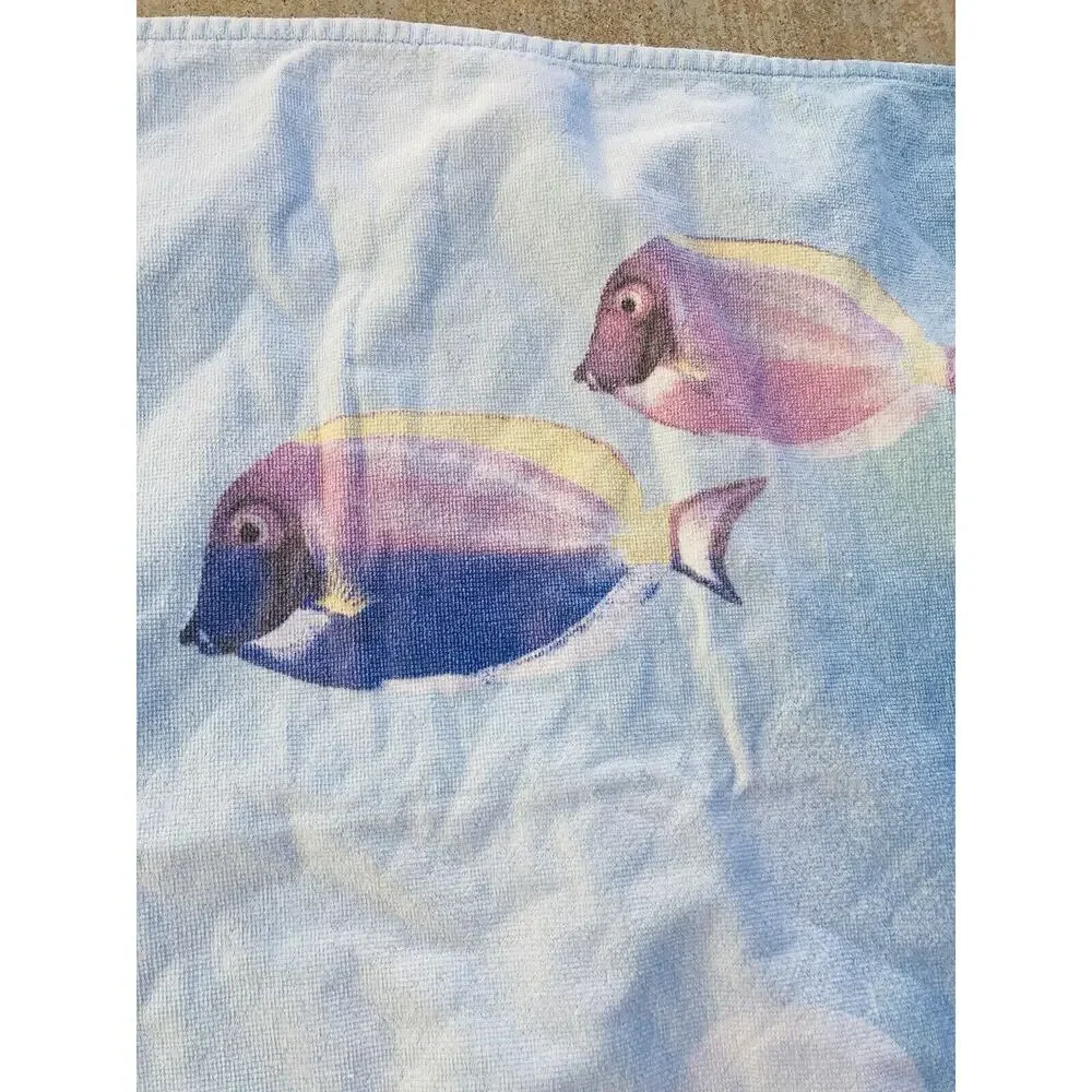 Vintage 2000 Blues Clues Viacom TV Show Beach Bath Towel Fish Sea Ocean Scuba